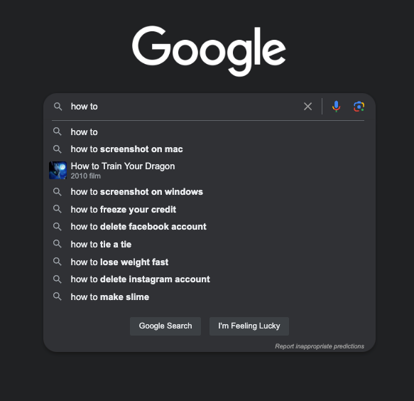 Chrome omnibox search suggestions