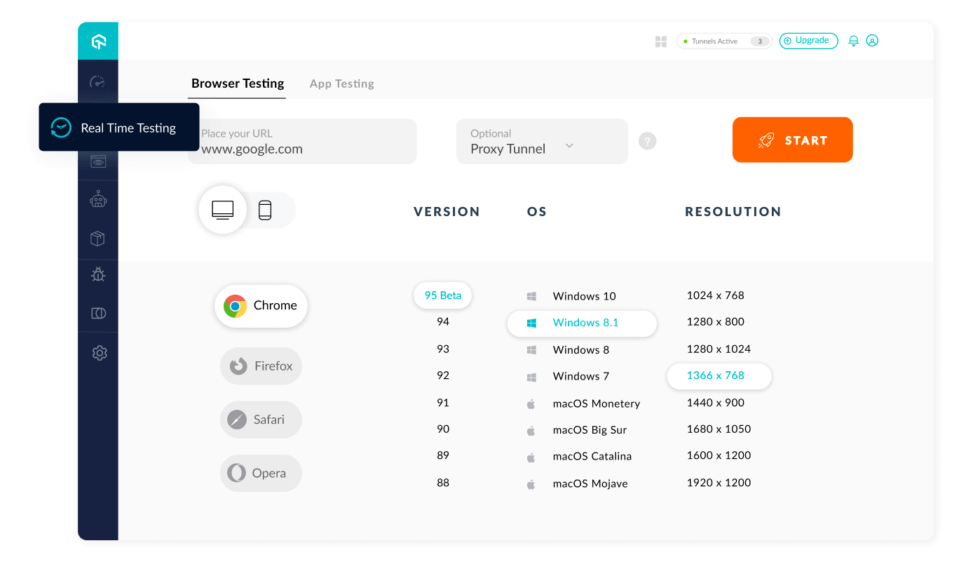 phone resolutions supported by LambdaTest one of the cross-browser testing tools