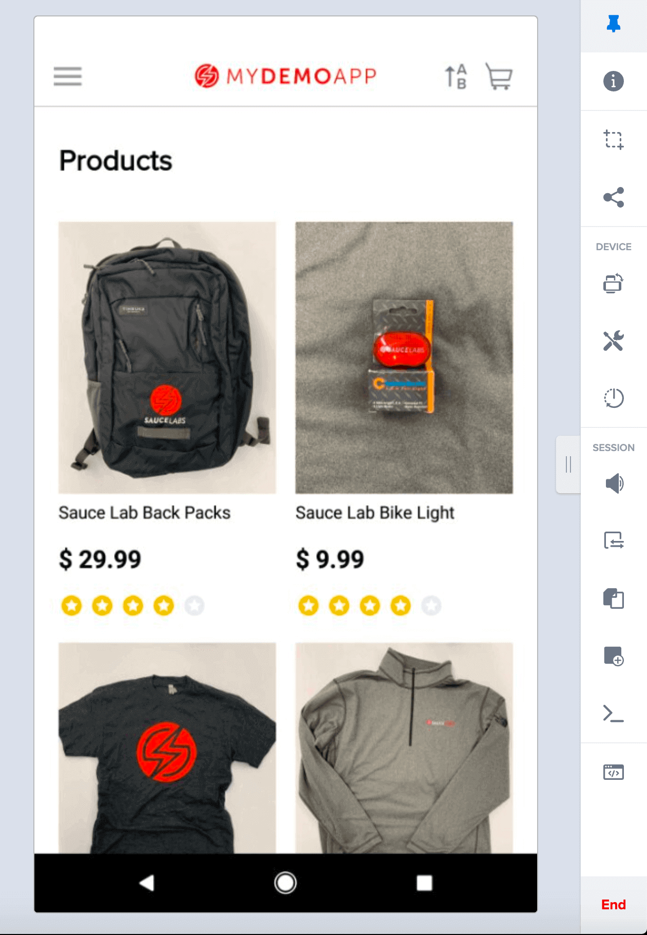 upload your mobile application to SauceLabs for cross-browser testing