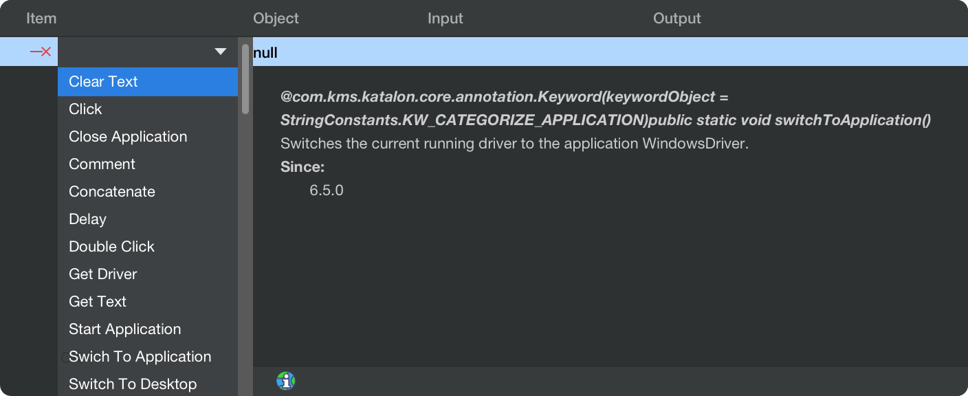 Katalon for Desktop Testing - Windows built-in and custom keywords
